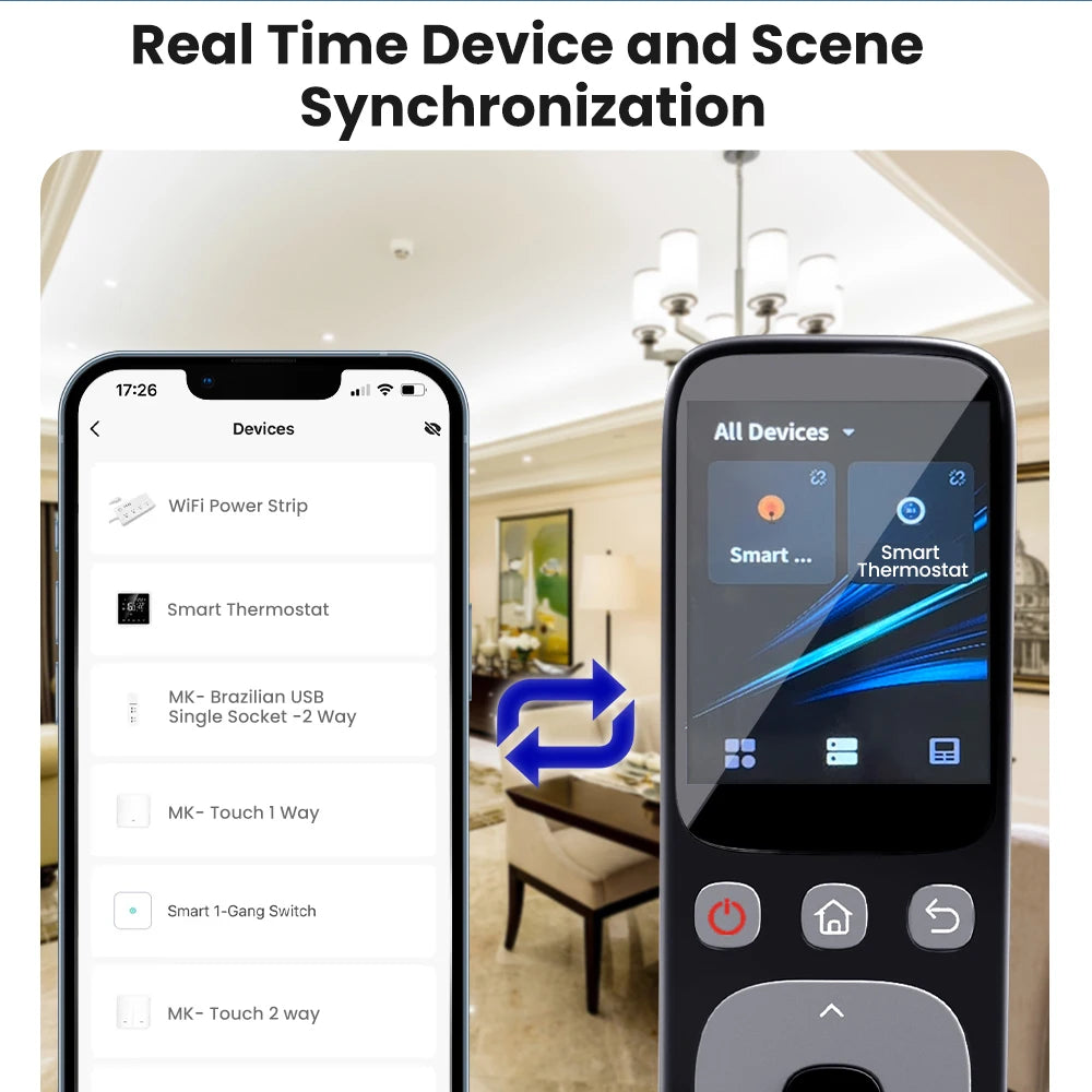 Smart Remote Control With Screen Smart WiFi IR Remote Control Panel for Home Appliances - Touch Screen
