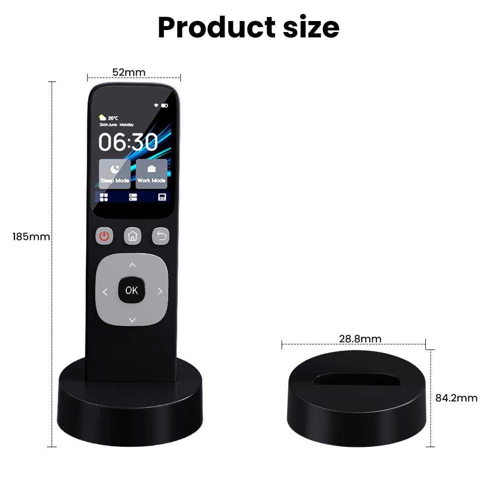 Smart WiFi IR Remote Control Panel for Home Appliances - Touch Screen