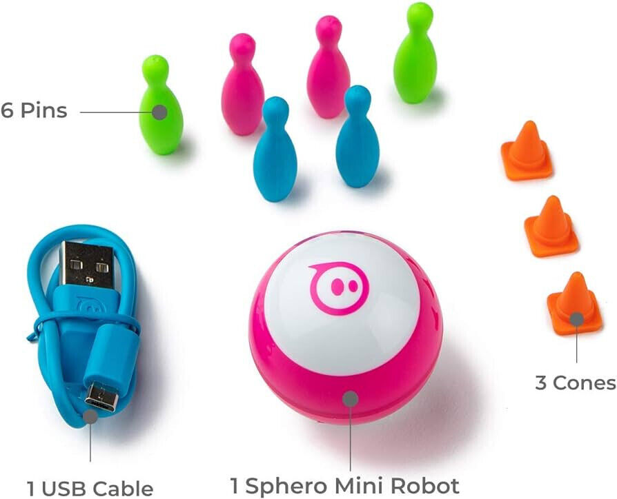 Coding Ball Sphero mini STEM Pink / White - App Enabled Coding Robotic Ball