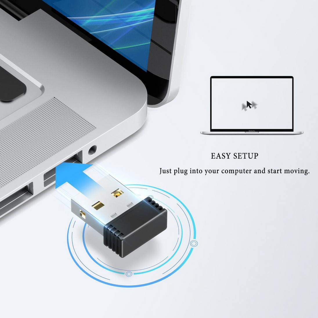 USB Mini Mouse Jiggler Mouse Mover Undetectable for Laptop or Desktop